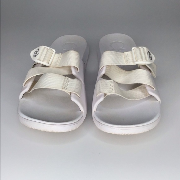 Chaco Chillos Slide Sandals in White Size 9. - Picture 4 of 10